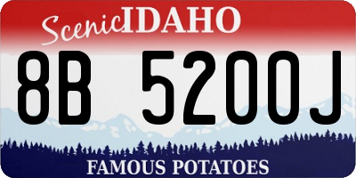 ID license plate 8B5200J
