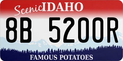 ID license plate 8B5200R