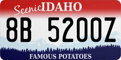 ID license plate 8B5200Z