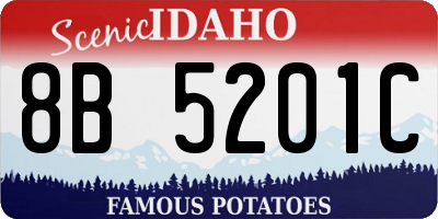 ID license plate 8B5201C