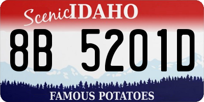 ID license plate 8B5201D