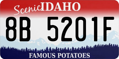 ID license plate 8B5201F
