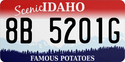 ID license plate 8B5201G