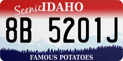 ID license plate 8B5201J
