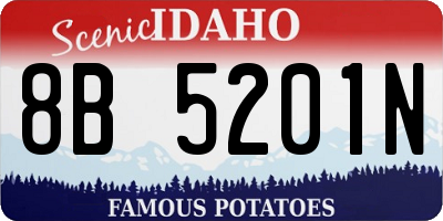 ID license plate 8B5201N
