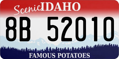 ID license plate 8B5201O