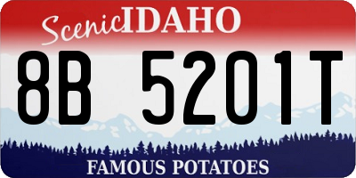 ID license plate 8B5201T