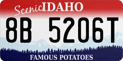 ID license plate 8B5206T