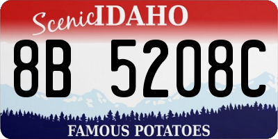 ID license plate 8B5208C