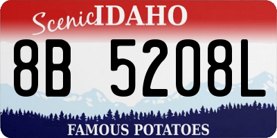 ID license plate 8B5208L