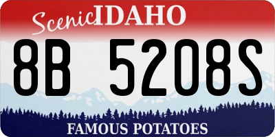 ID license plate 8B5208S