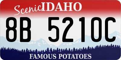 ID license plate 8B5210C