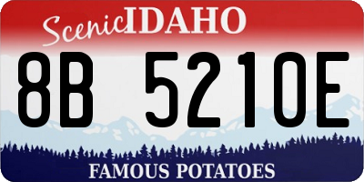 ID license plate 8B5210E
