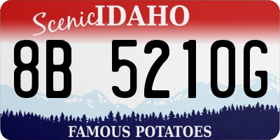 ID license plate 8B5210G