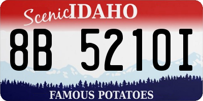 ID license plate 8B5210I