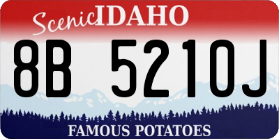 ID license plate 8B5210J