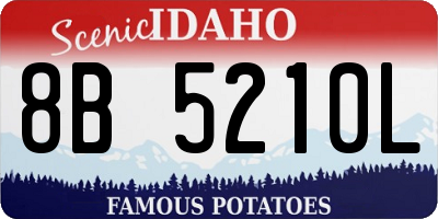 ID license plate 8B5210L
