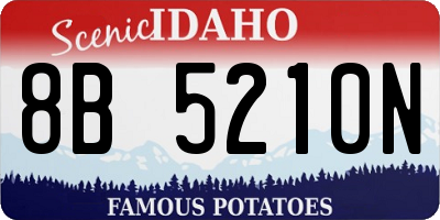 ID license plate 8B5210N