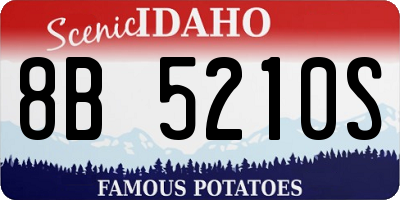 ID license plate 8B5210S