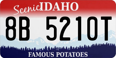ID license plate 8B5210T