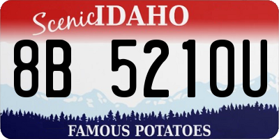 ID license plate 8B5210U