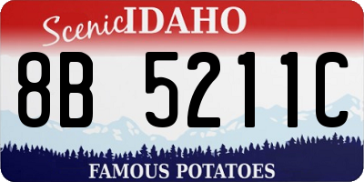 ID license plate 8B5211C