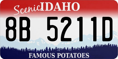 ID license plate 8B5211D