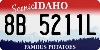 ID license plate 8B5211L