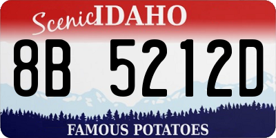 ID license plate 8B5212D