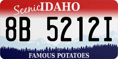 ID license plate 8B5212I