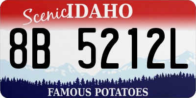 ID license plate 8B5212L