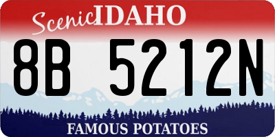 ID license plate 8B5212N