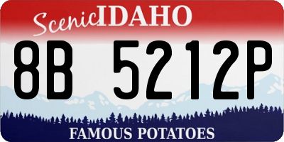 ID license plate 8B5212P