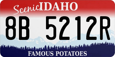 ID license plate 8B5212R