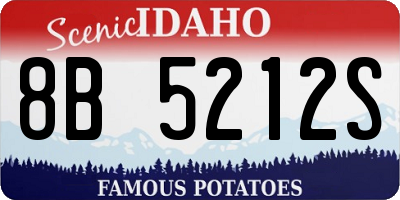 ID license plate 8B5212S