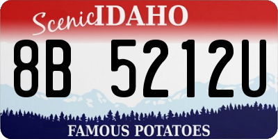 ID license plate 8B5212U