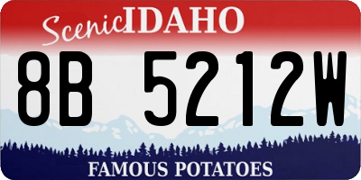 ID license plate 8B5212W