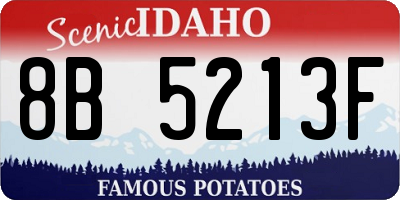ID license plate 8B5213F