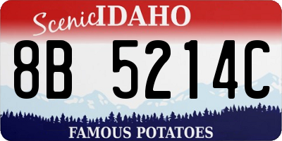 ID license plate 8B5214C