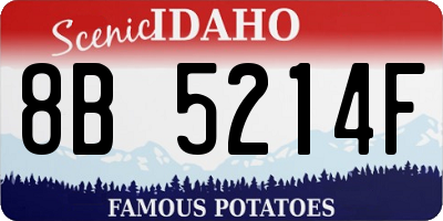 ID license plate 8B5214F