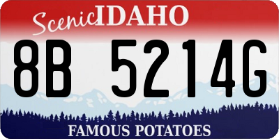 ID license plate 8B5214G