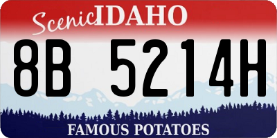 ID license plate 8B5214H