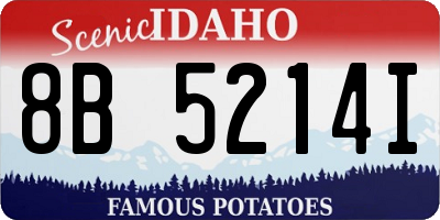 ID license plate 8B5214I