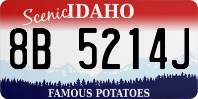 ID license plate 8B5214J