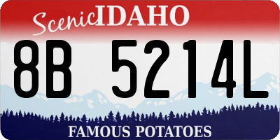 ID license plate 8B5214L