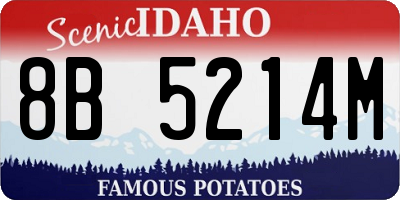 ID license plate 8B5214M