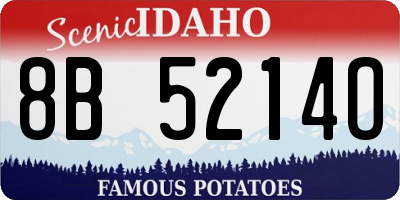 ID license plate 8B5214O