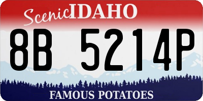 ID license plate 8B5214P