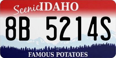 ID license plate 8B5214S