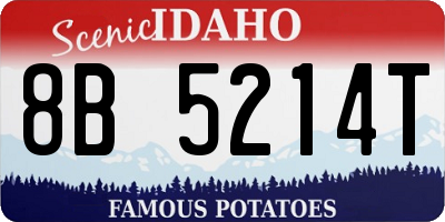 ID license plate 8B5214T